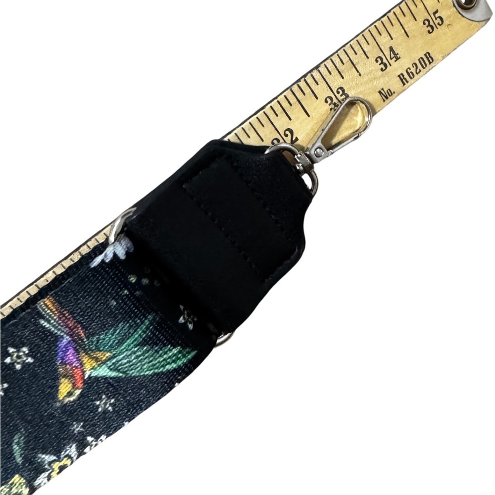 Unbranded Crossbody Strap Women OS Black Excellent Floral Hummingbird Adjustable - Picture 5 of 6